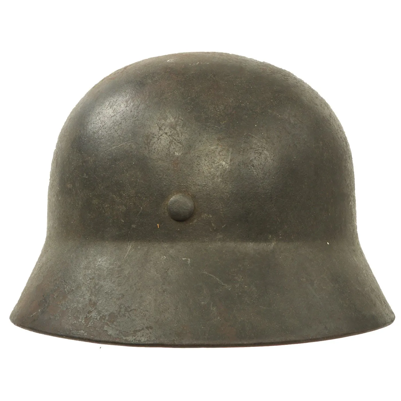 Original German WWII Army Heer M40 Service Worn Single Decal Steel Helmet with 55cm Liner - hkp62