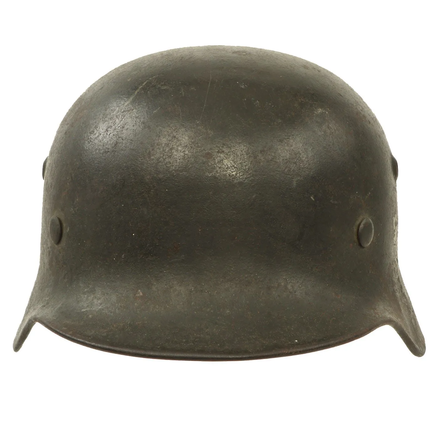 Original German WWII Army Heer M40 Service Worn Single Decal Steel Helmet with 55cm Liner - hkp62