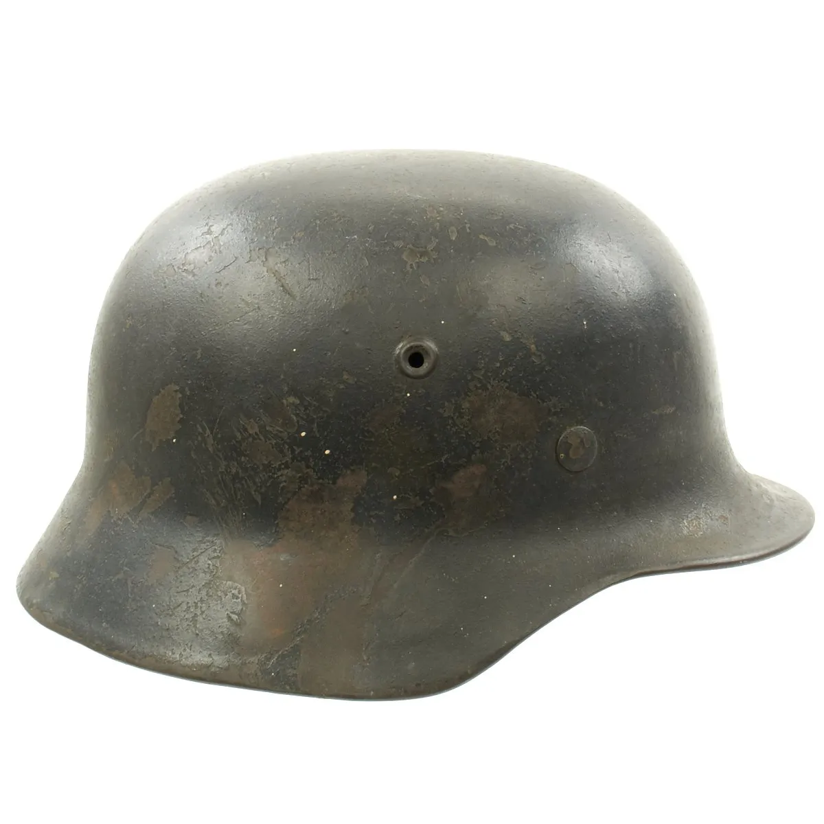 Original German WWII Army Heer M40 Single Decal Helmet - Marked NS64