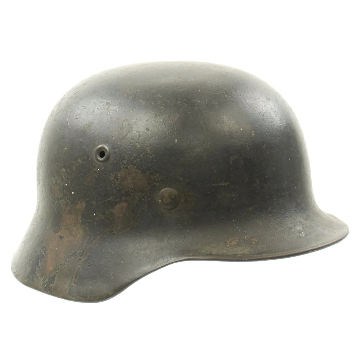 Original German WWII Army Heer M40 Single Decal Helmet - Marked NS64