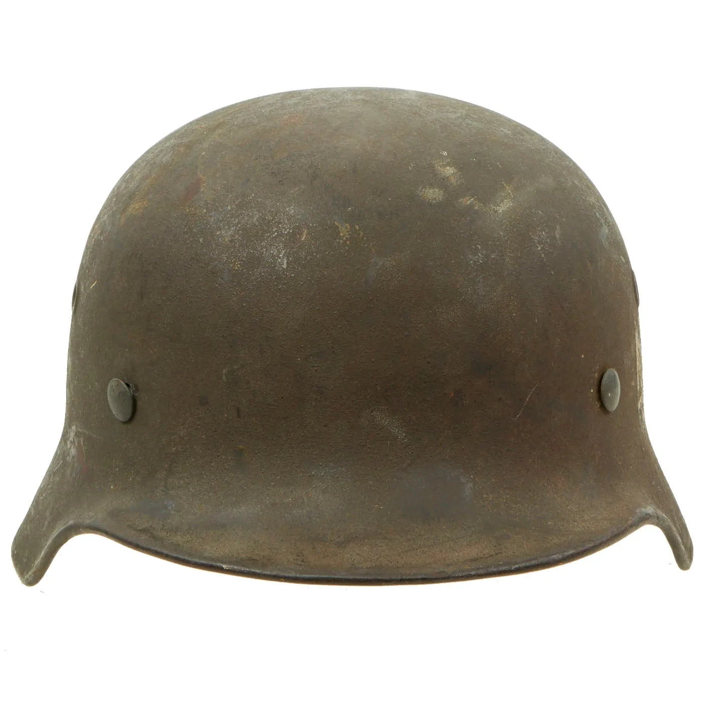 Original German WWII Army Heer M40 Single Decal Helmet with 57cm Liner & British Chinstrap - EF64