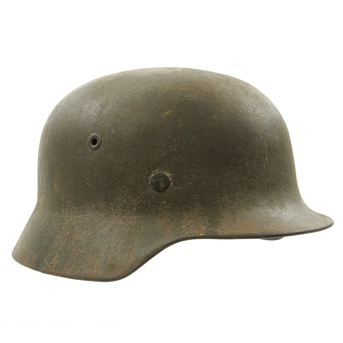 Original German WWII Army Heer M40 Single Decal Helmet with Complete Liner - Marked NS66