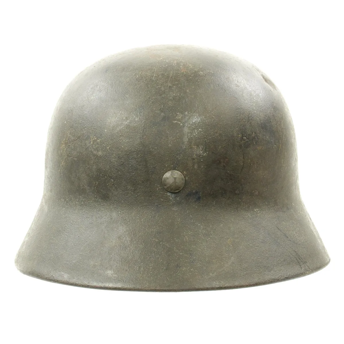 Original German WWII Army Heer M40 Single Decal Helmet with Liner and Chinstrap - Marked NS64