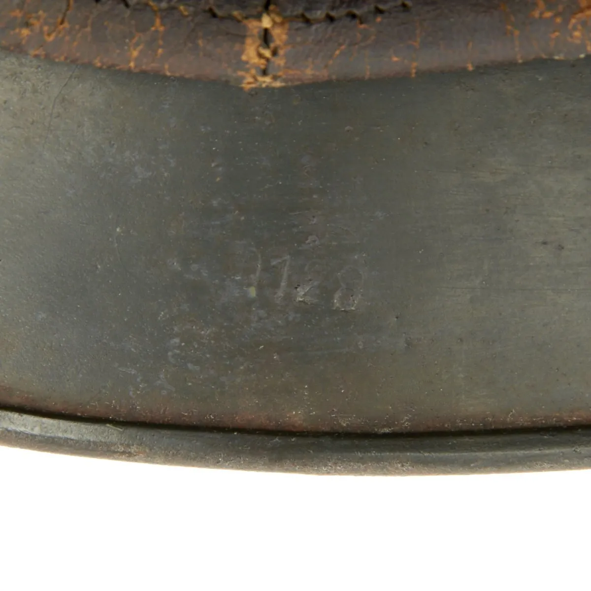 Original German WWII Army Heer M40 Single Decal Helmet with Liner and Chinstrap - Marked NS64