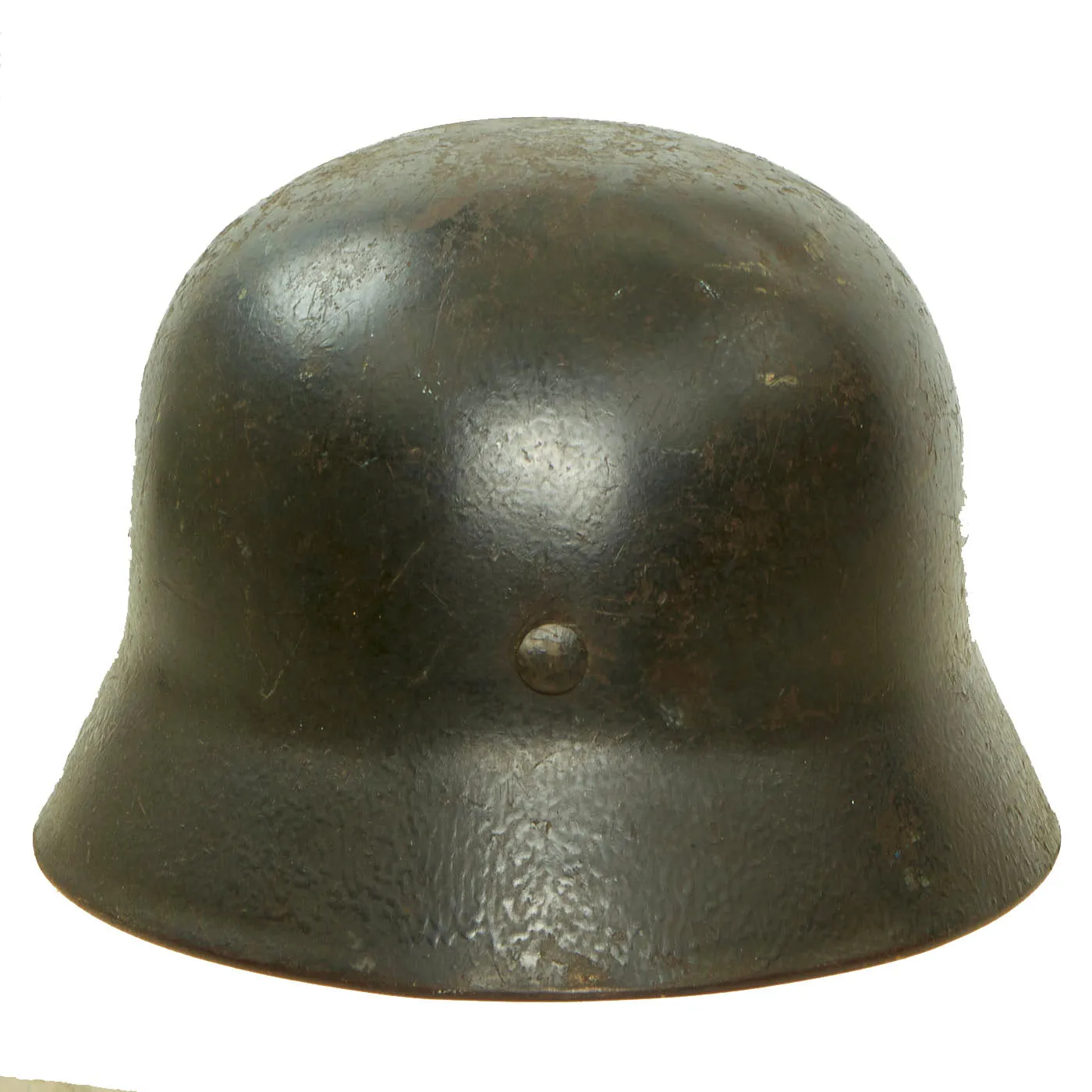 Original German WWII Army Heer M40 Single Decal Steel Helmet with 54cm Liner & Torn Chinstrap - Q62