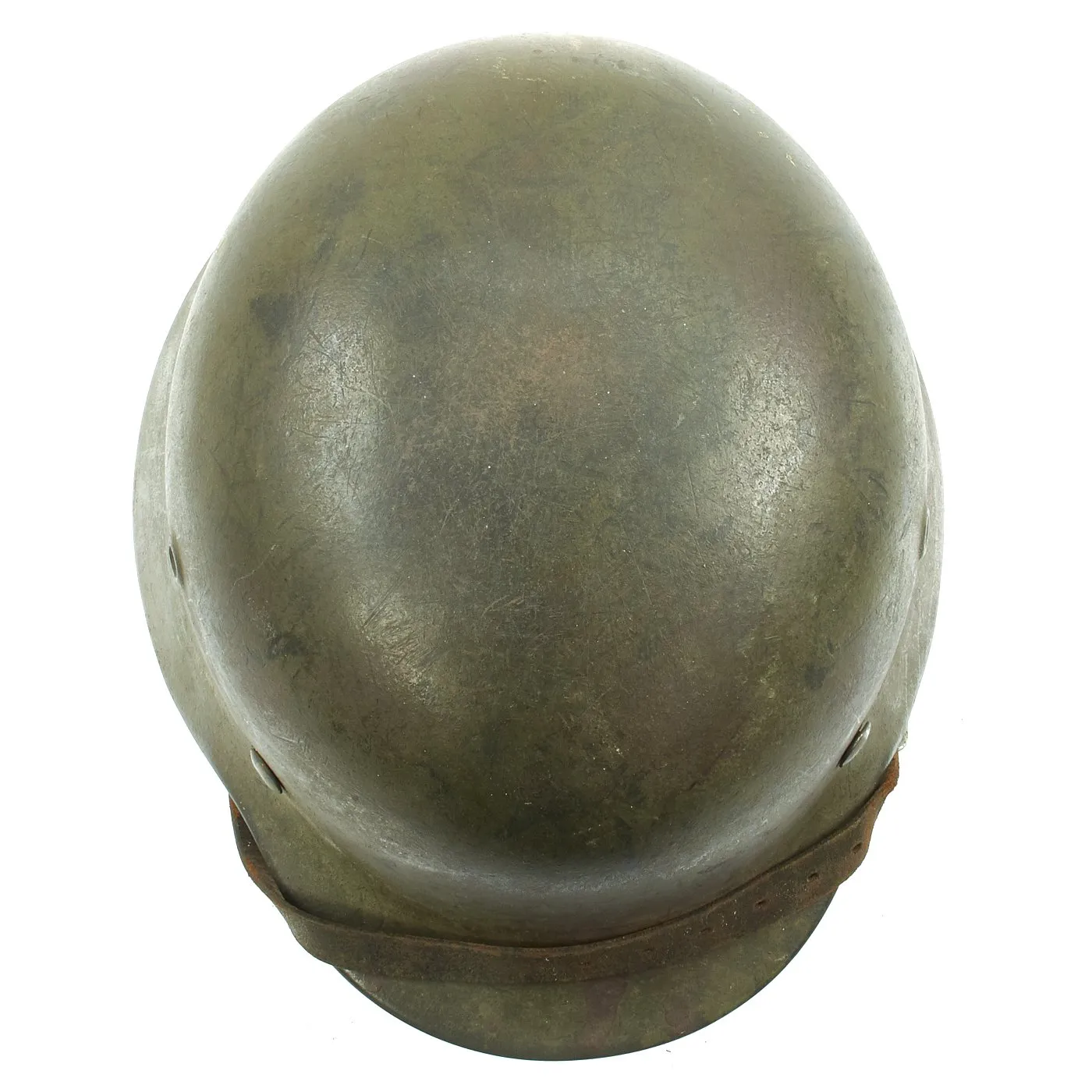 Original German WWII Army Heer M40 Single Decal Steel Helmet with Camouflage Paint and Size 56 Liner - ET64