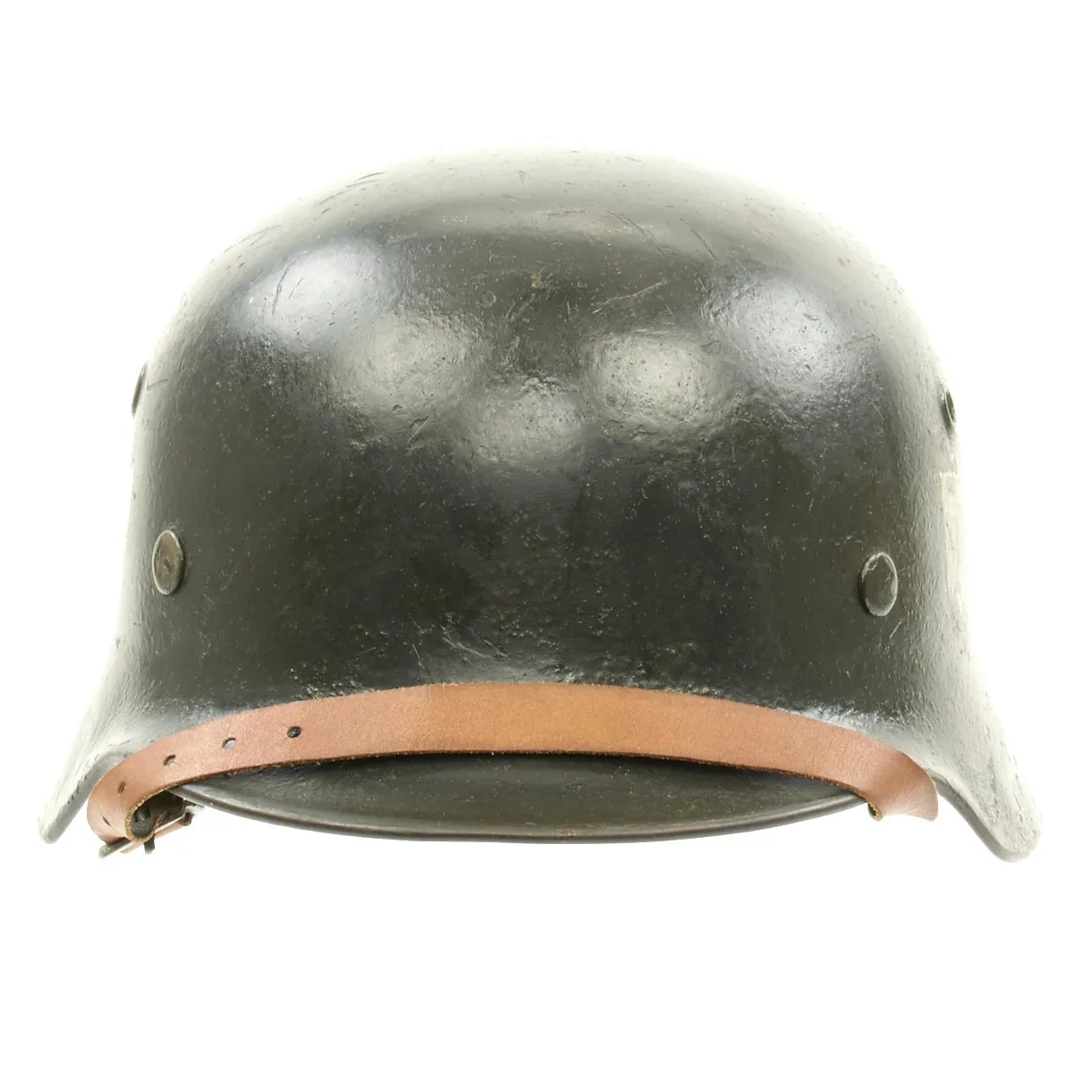 Original German WWII Army Heer M40 Single Decal Steel Helmet with Liner and Chinstrap - ET64