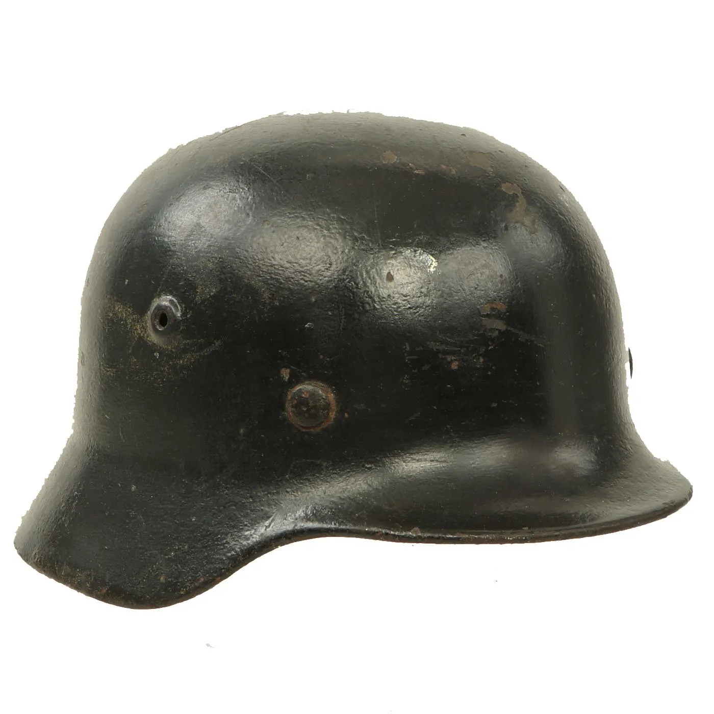 Original German WWII Army Heer M40 Single Decal Steel Helmet with Liner - Size 62 Shell