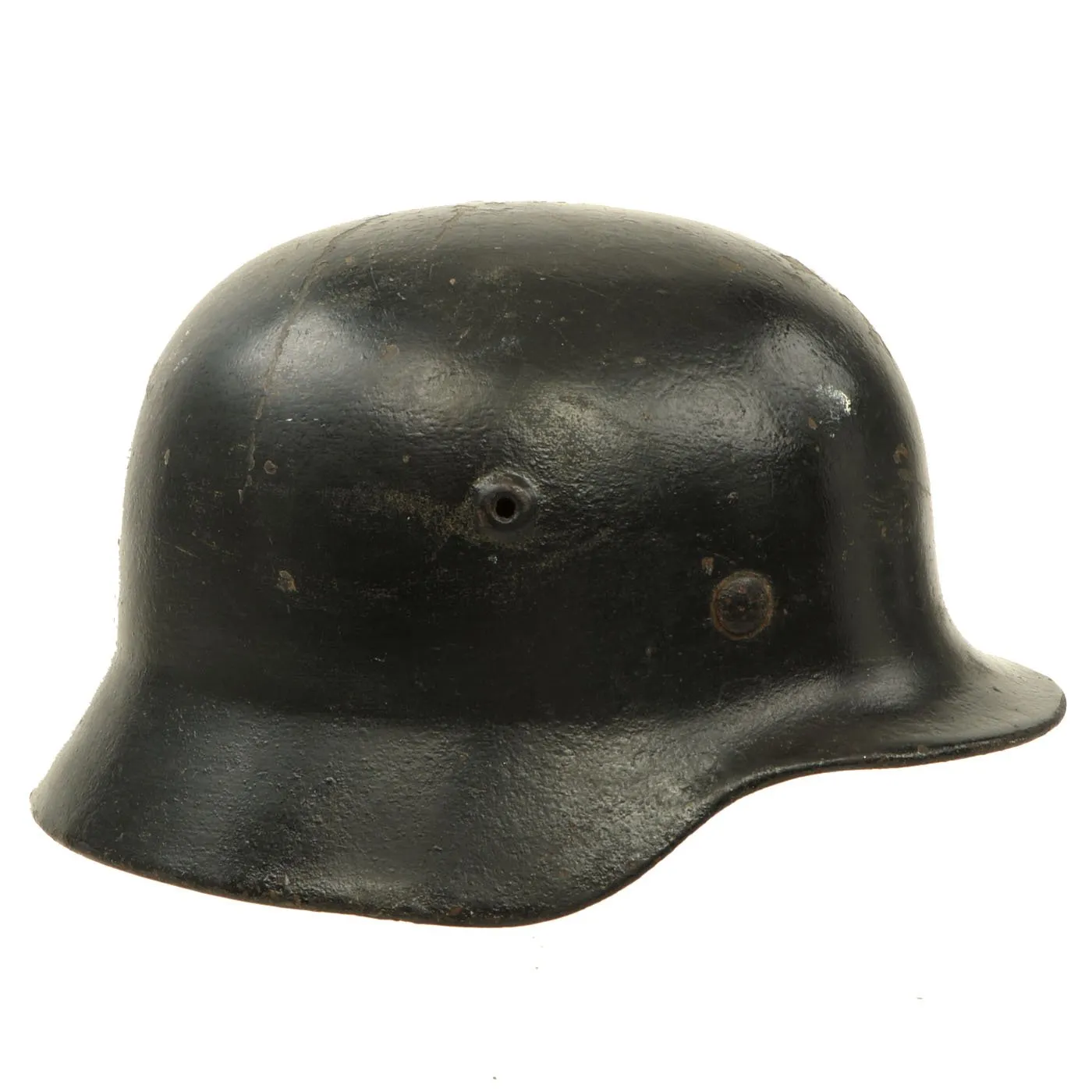 Original German WWII Army Heer M40 Single Decal Steel Helmet with Liner - Size 62 Shell