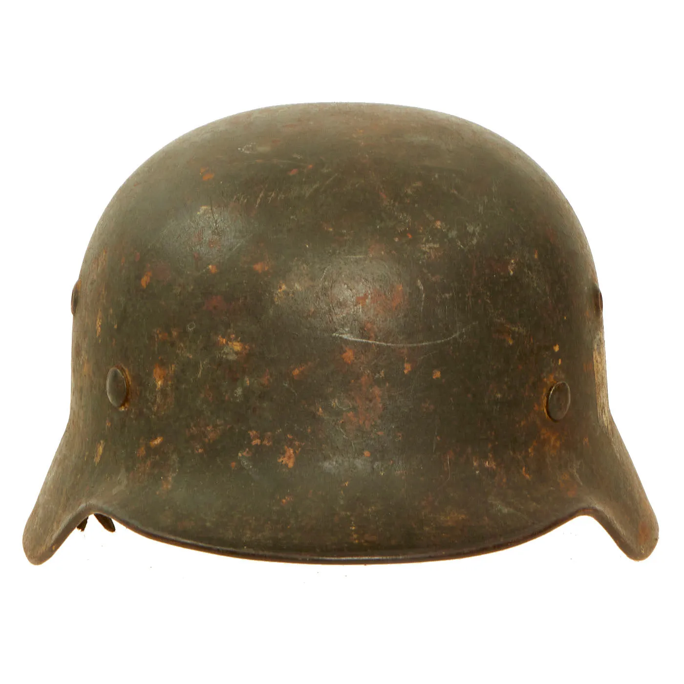 Original German WWII Army Heer M40 Single Decal Steel Helmet with Service Wear & Dirt - stamped SE64