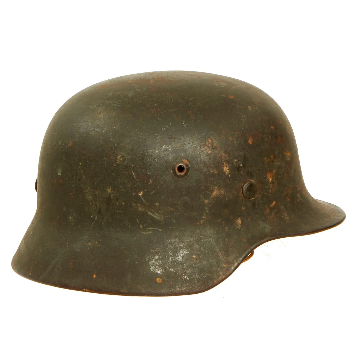 Original German WWII Army Heer M40 Single Decal Steel Helmet with Service Wear & Dirt - stamped SE64