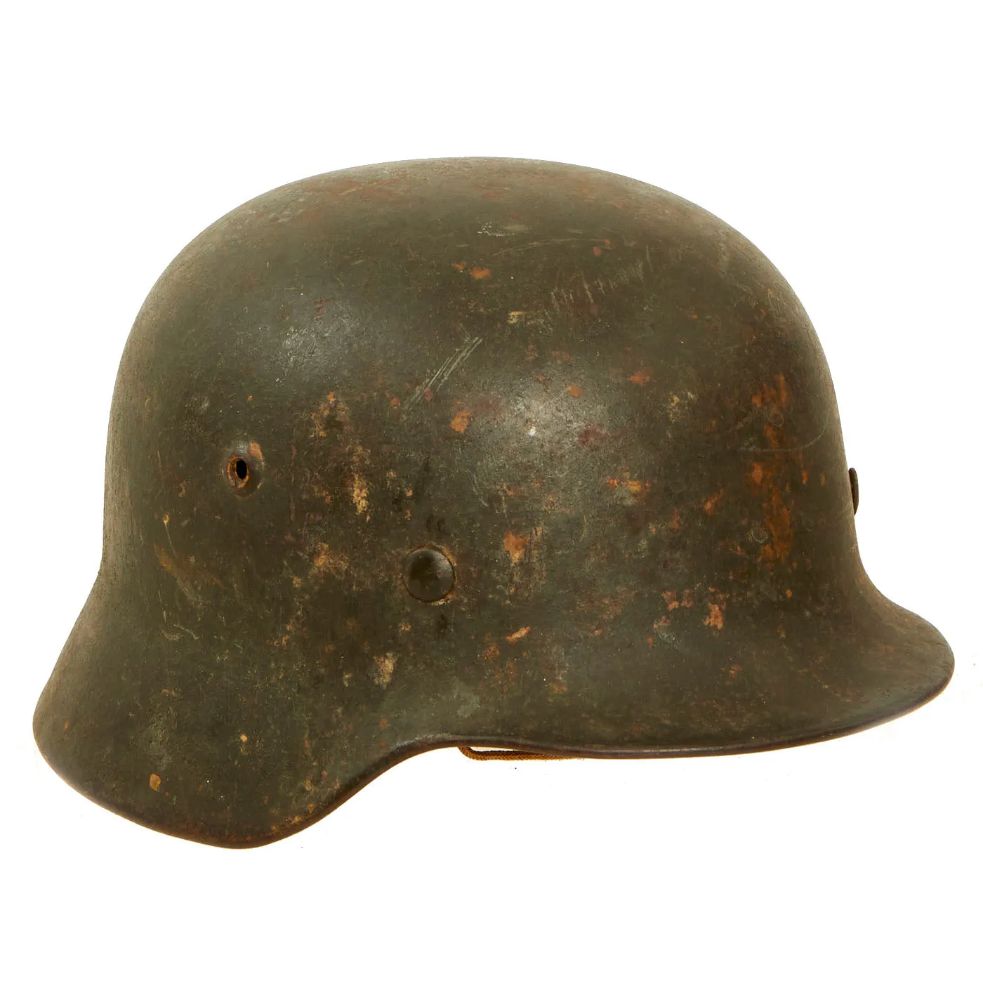 Original German WWII Army Heer M40 Single Decal Steel Helmet with Service Wear & Dirt - stamped SE64