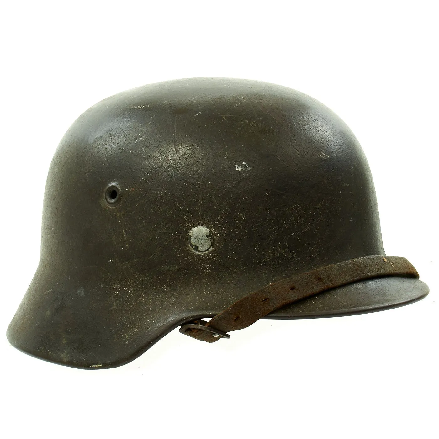 Original German WWII Army Heer M40 Single Decal Steel Helmet with Size 56 Liner - ET64