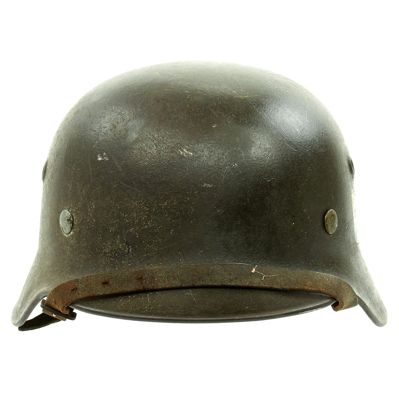 Original German WWII Army Heer M40 Single Decal Steel Helmet with Size 56 Liner - ET64