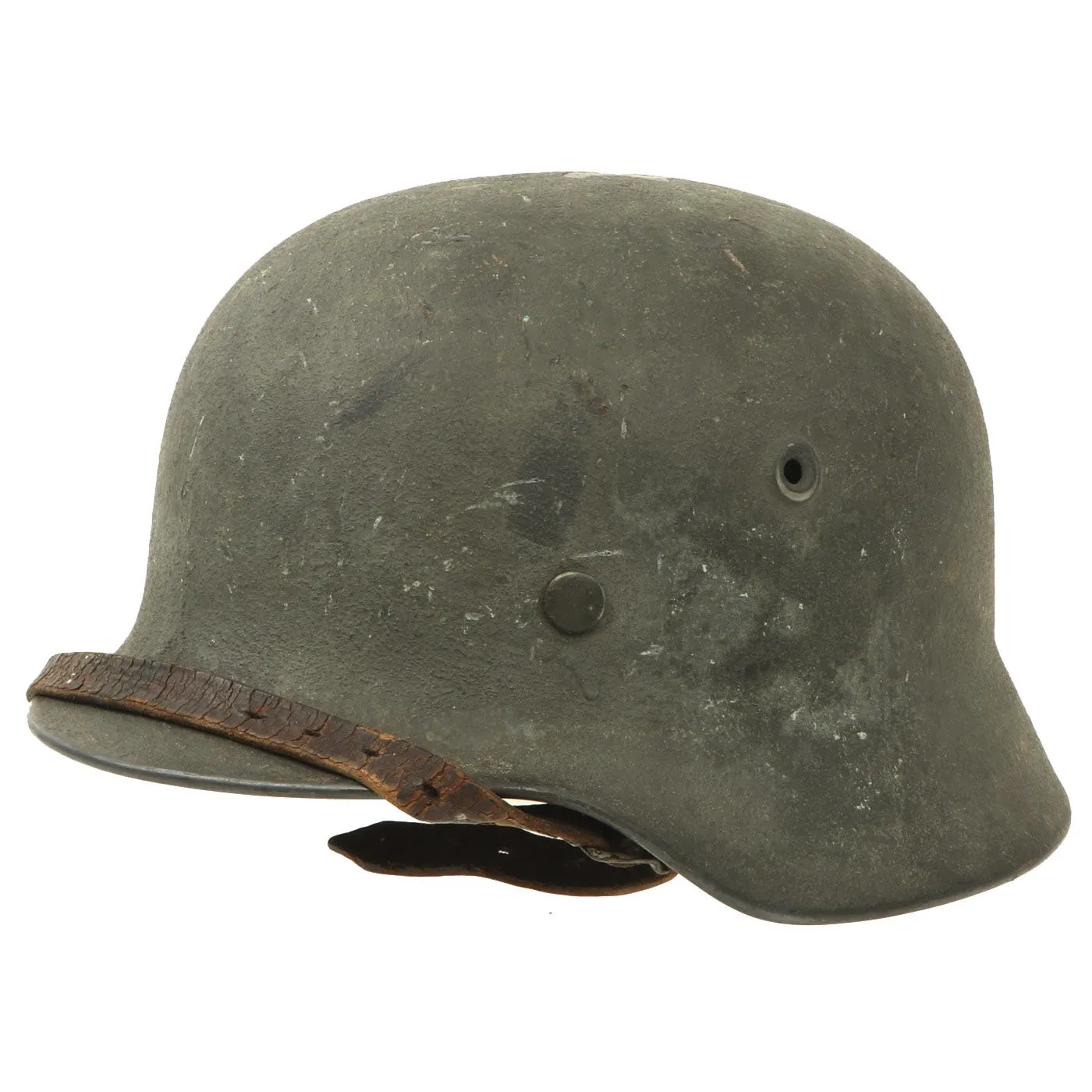 Original German WWII Army Heer M40 Textured Camouflage Steel Helmet with 57cm Liner - Q64