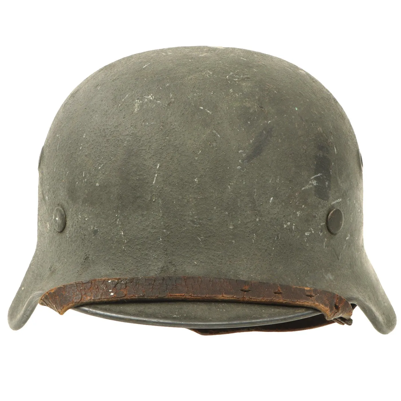 Original German WWII Army Heer M40 Textured Camouflage Steel Helmet with 57cm Liner - Q64