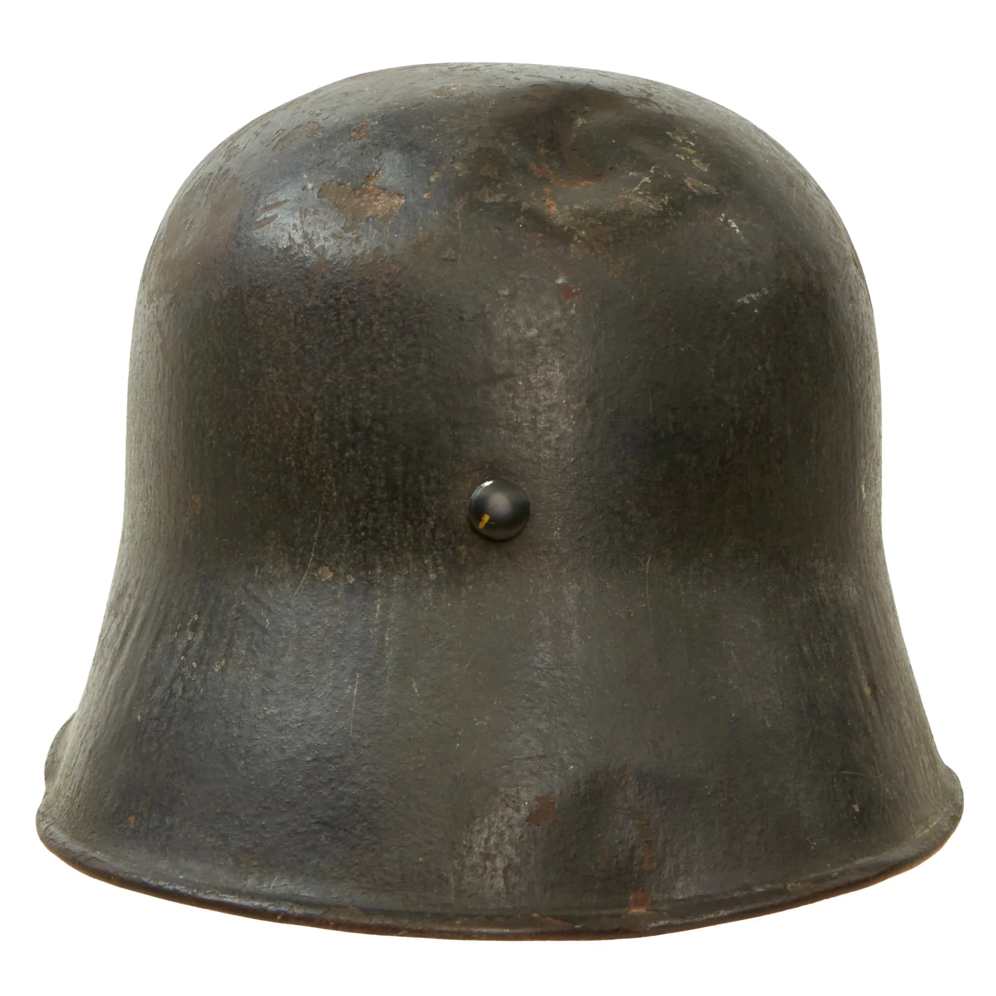 Original German WWII Austrian M17 Battle Damaged Transitional Heer Army Single Decal Helmet with 57cm Liner