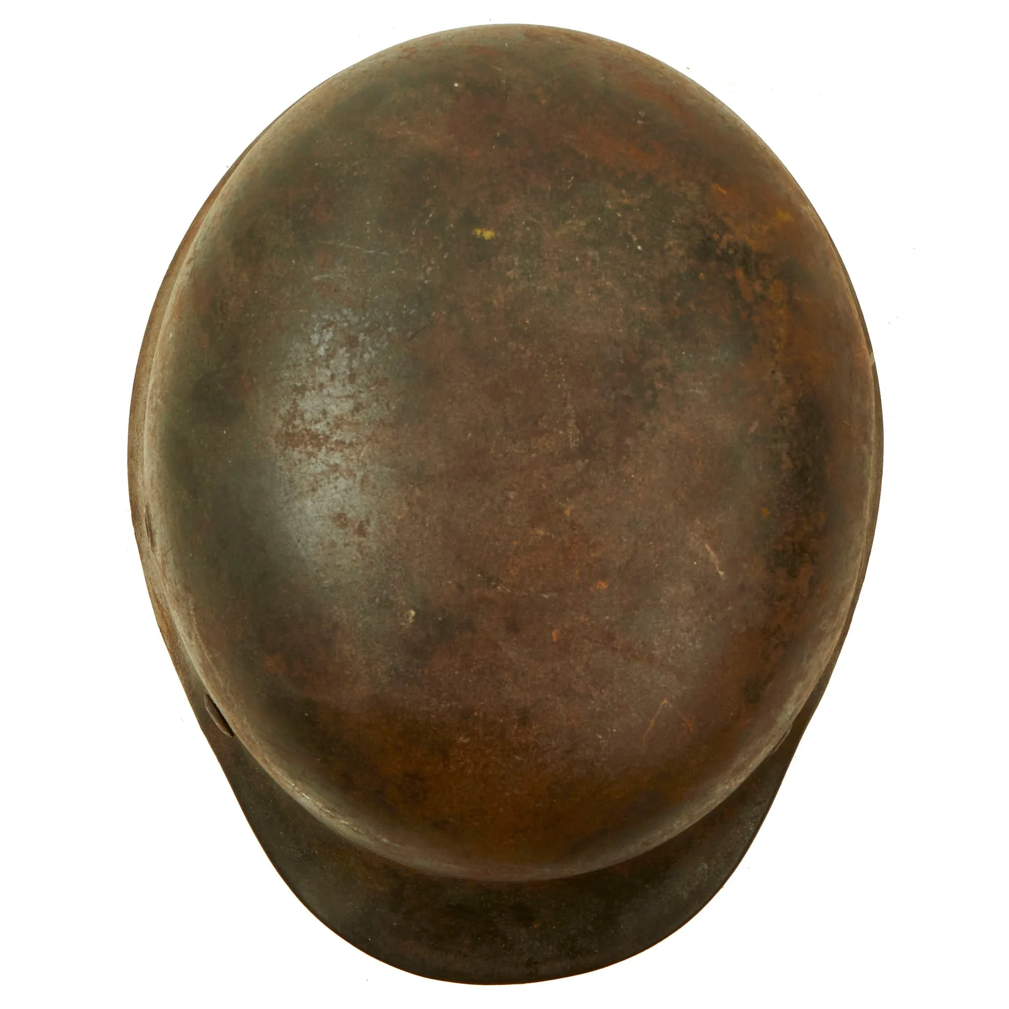 Original German WWII Battle Damaged M40 Single Decal Luftwaffe Helmet with Relic Liner & Chinstrap - ET64