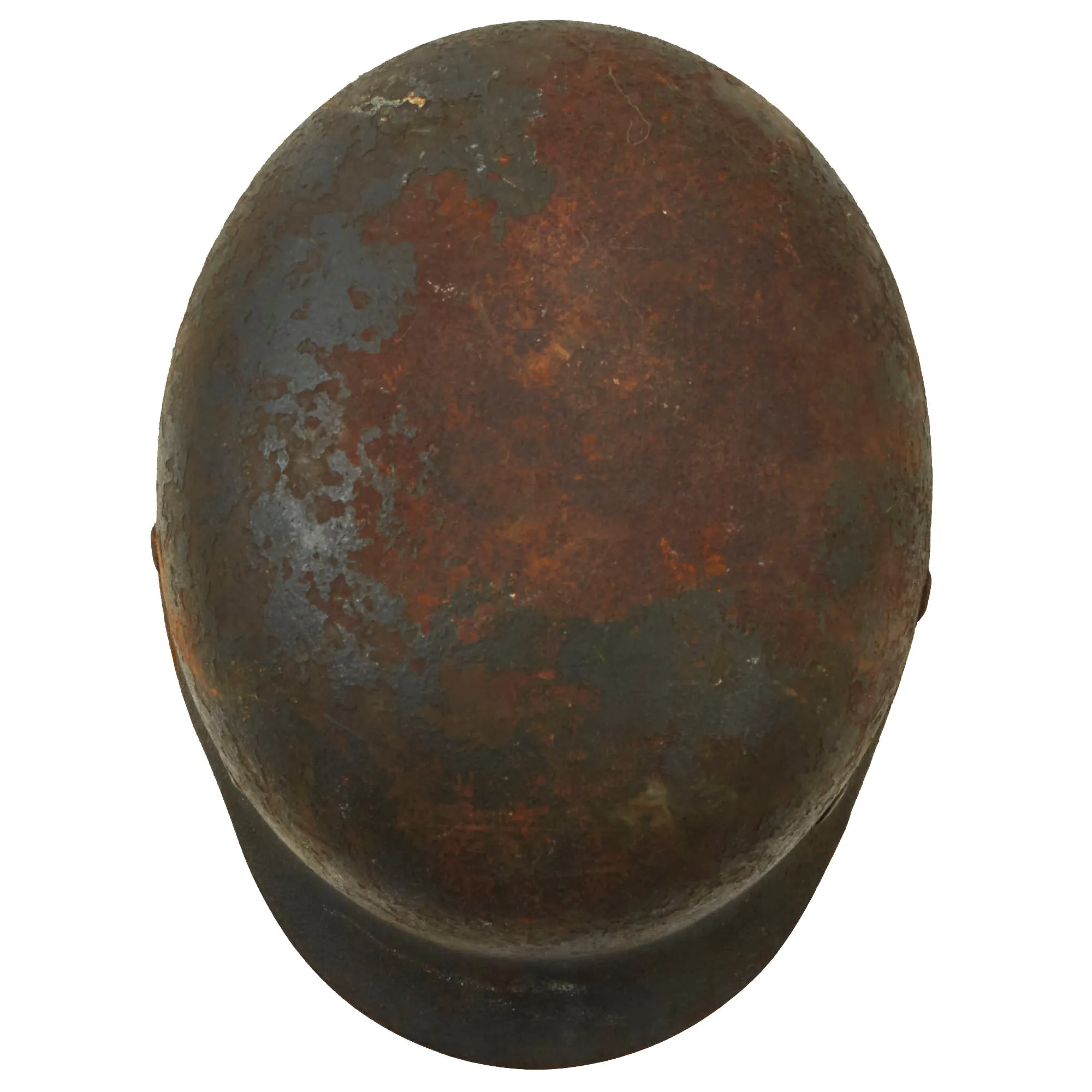 Original German WWII Battlefield Pickup M35 Single Decal Army Heer Helmet with Relic Liner & Chinstrap - Q66