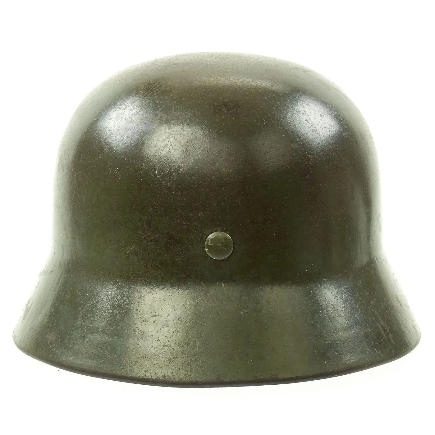 Original German WWII Double Decal NSDAP Civic Police M35 Steel Combat Helmet - marked ET64