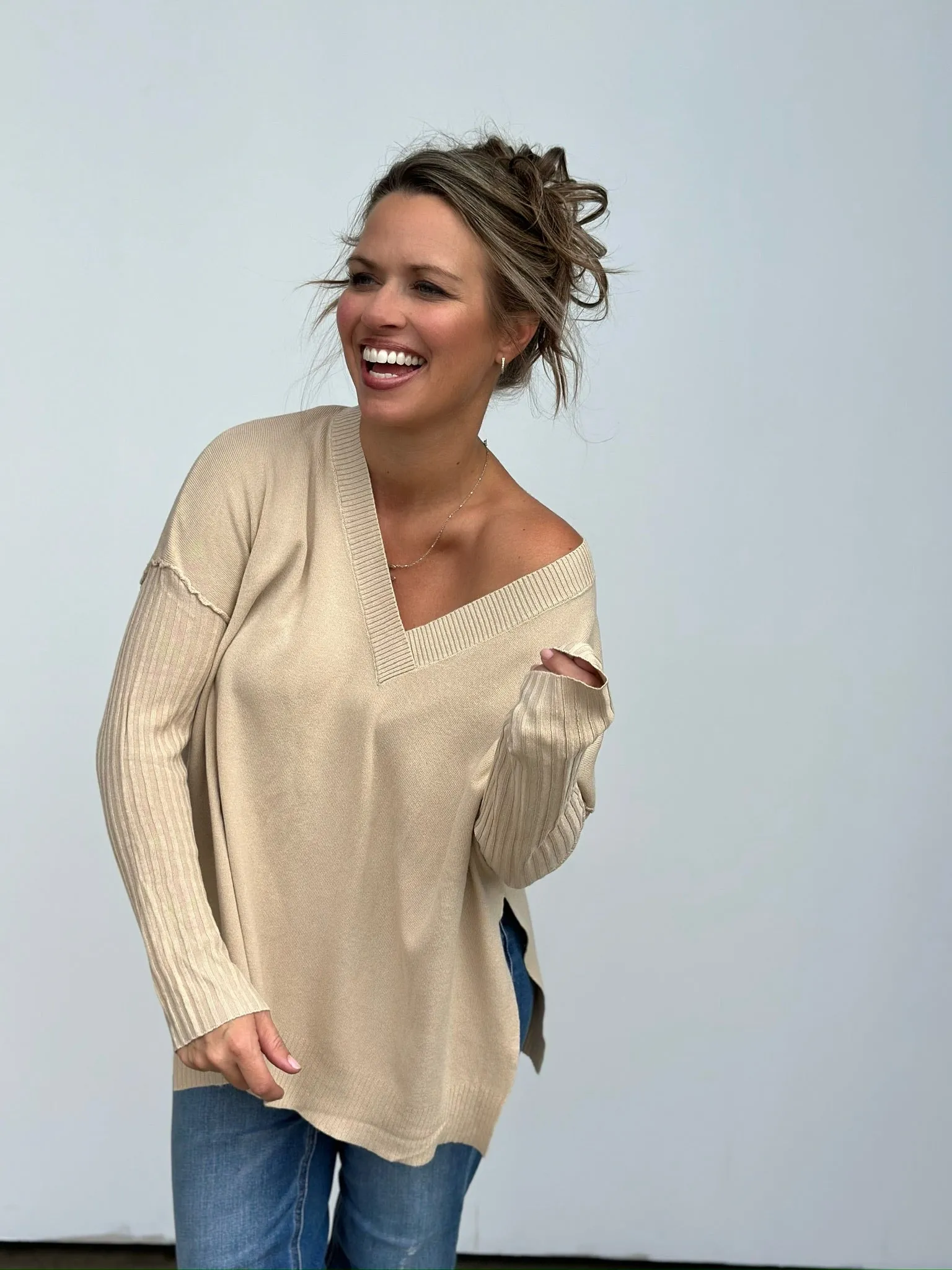 Oversized V-neck Sweater