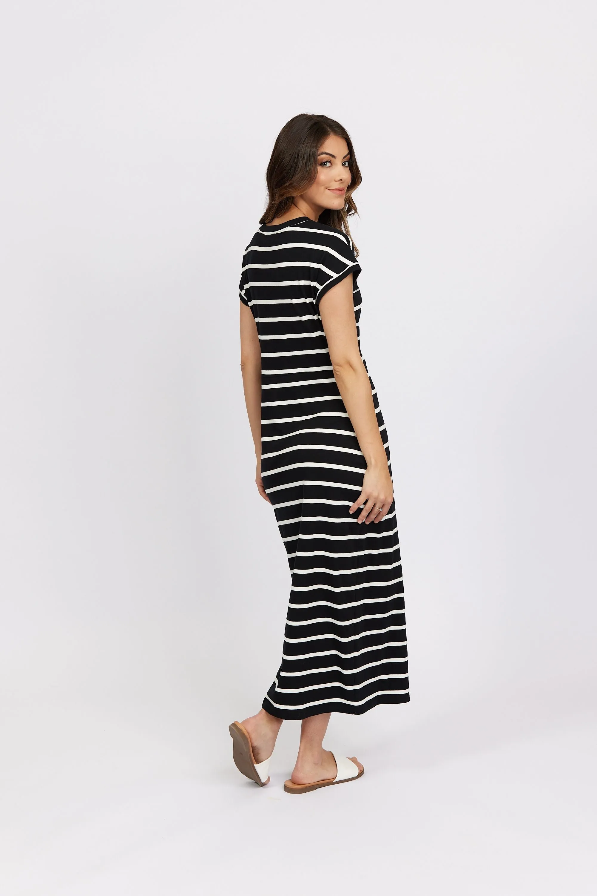 Parker Dress - Black Stripe