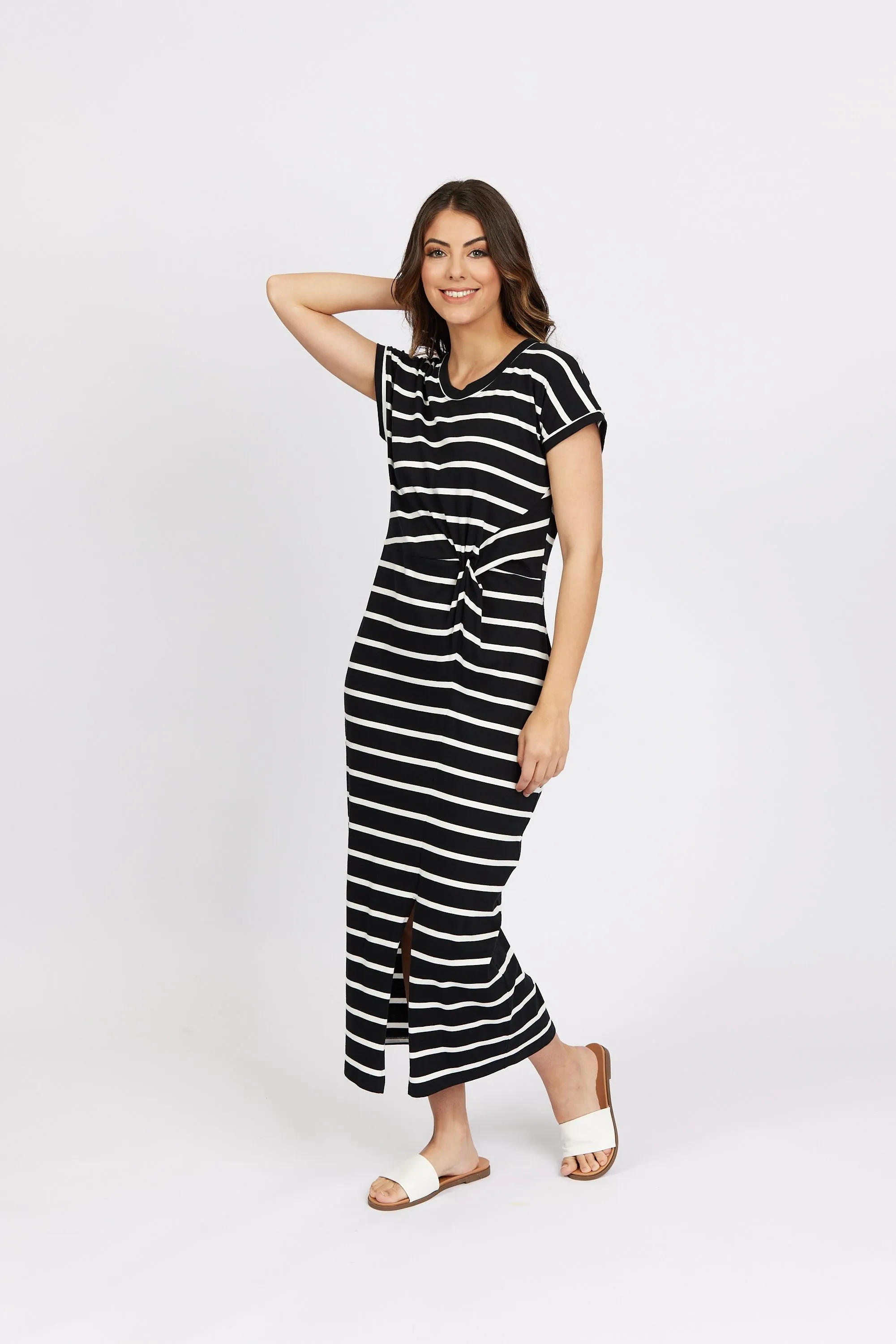 Parker Dress - Black Stripe