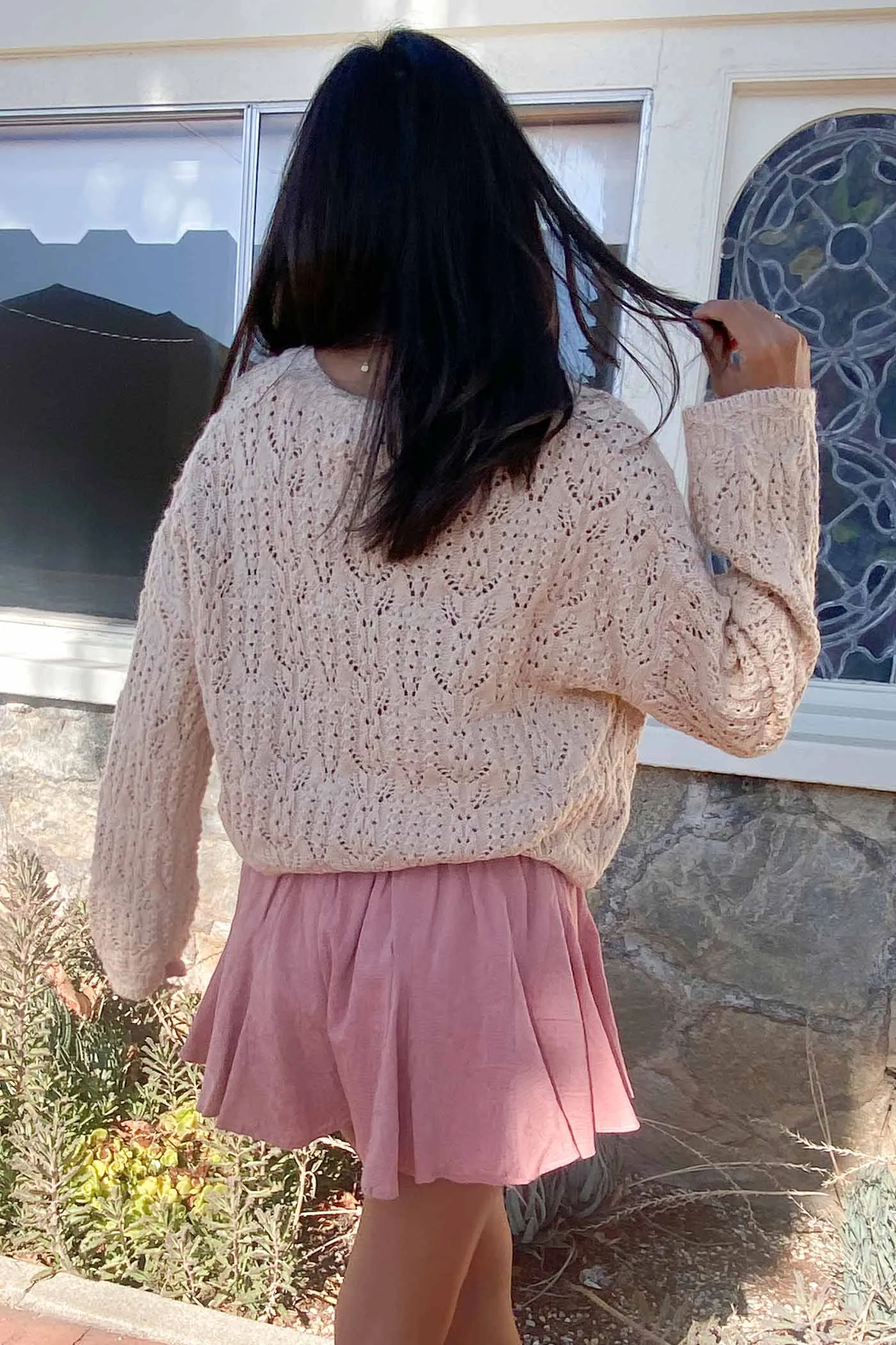 Pearl Button Crochet Cardigan