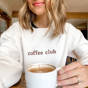 Personalized Coffee Club Embroidered Gemma Crewneck Sweatshirt