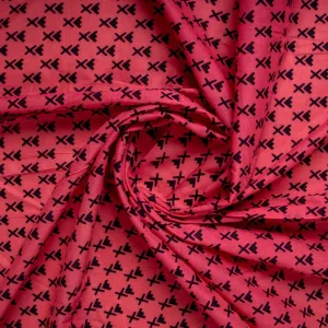 Pink Quirky Print Cotton Fabric