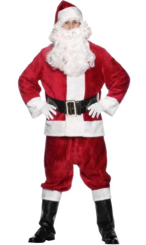 Plush Santa Claus Deluxe Father Christmas Suit