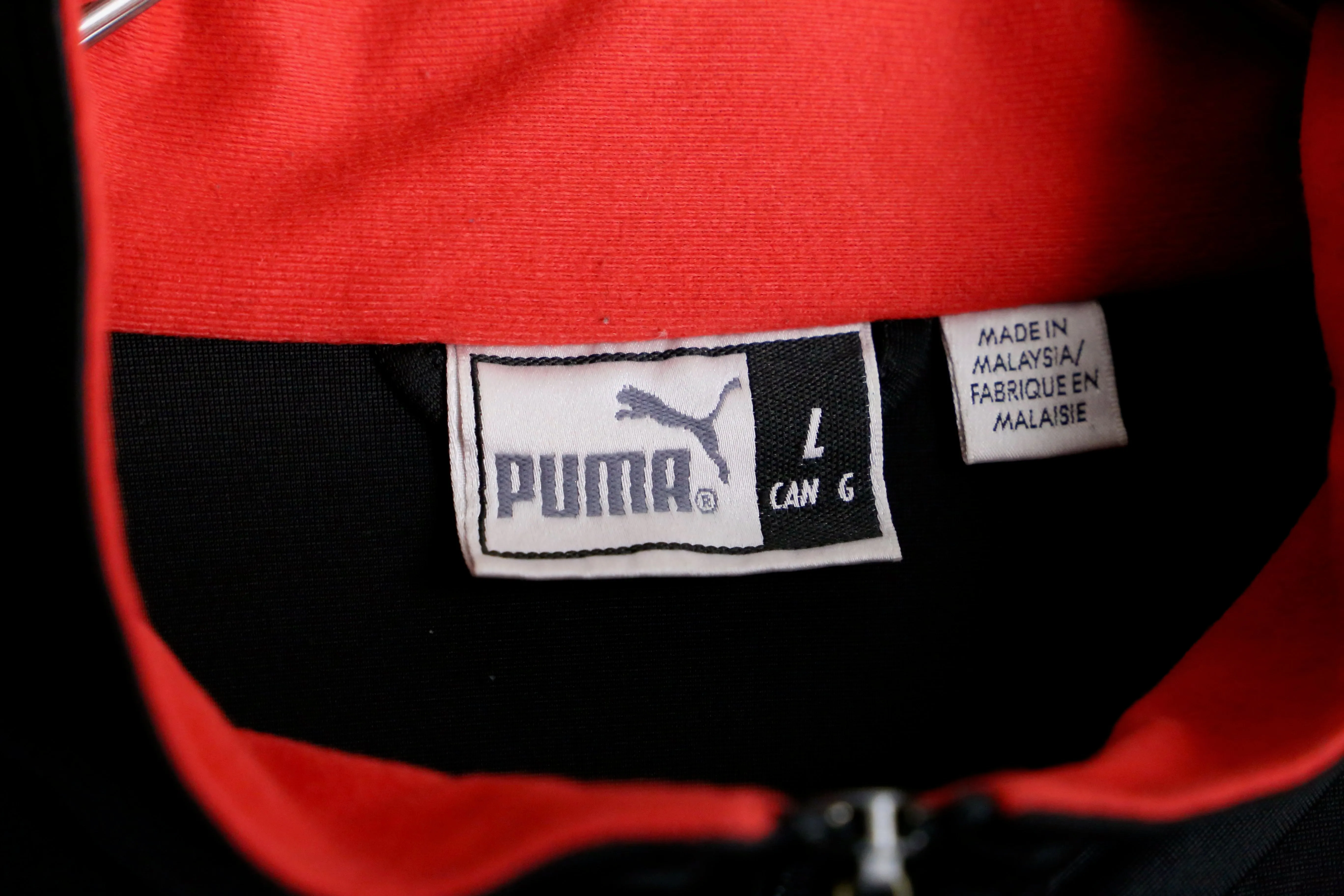 “PUMA” black ×red track jacket