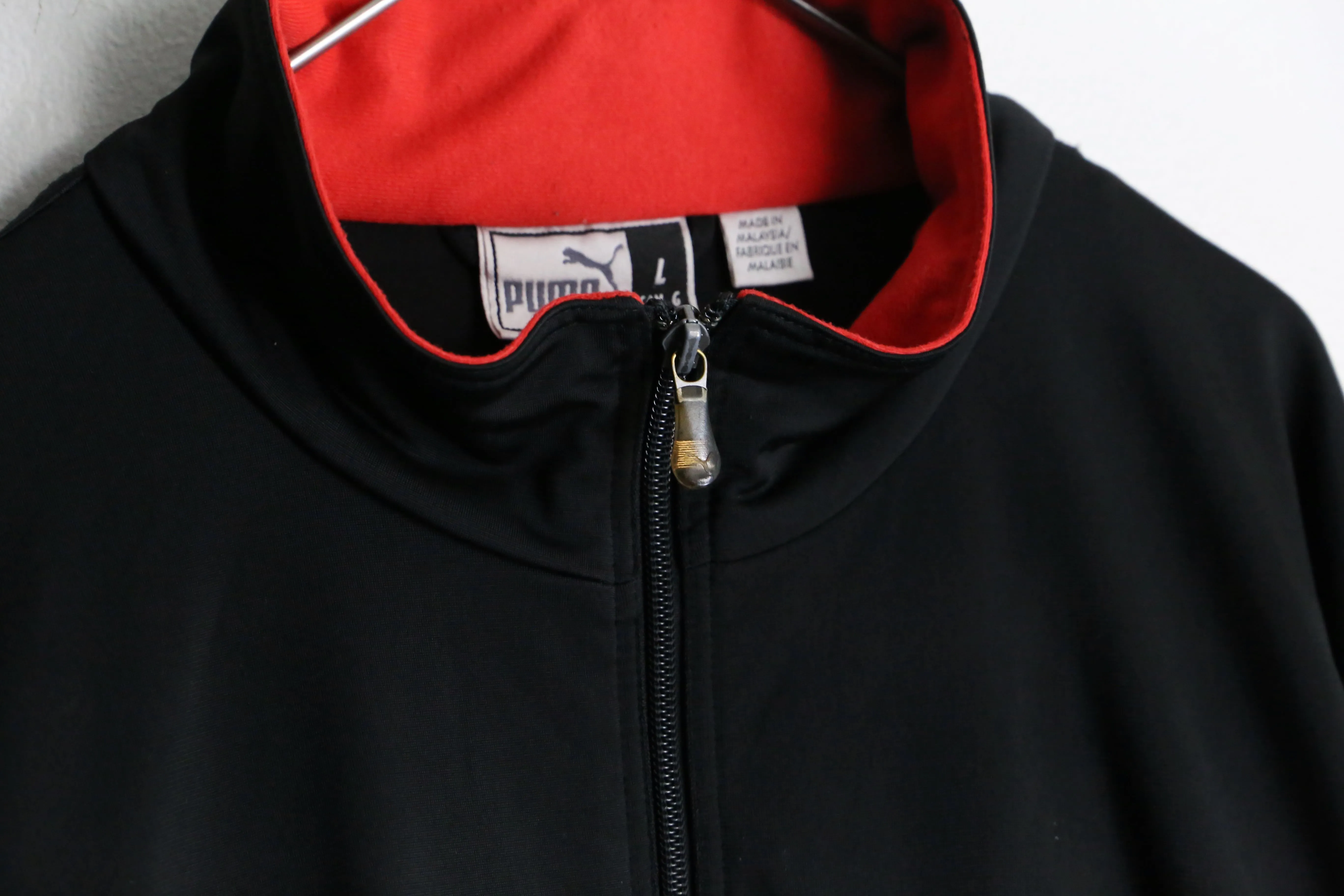 “PUMA” black ×red track jacket