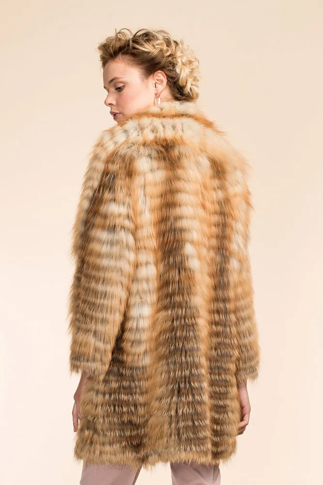 Real Red Fox Fur Coat Jacket