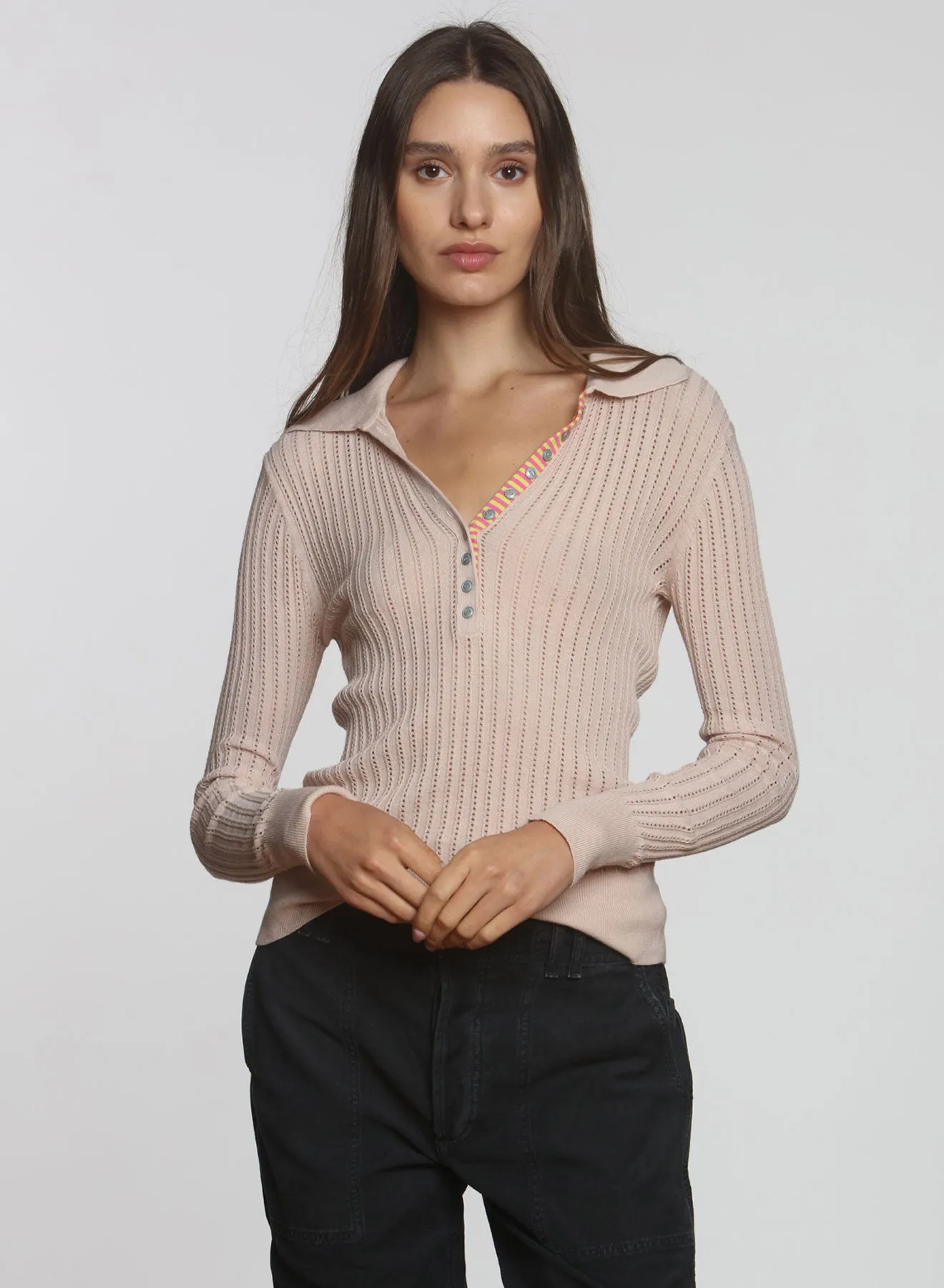 Robin Rib Polo - Nude