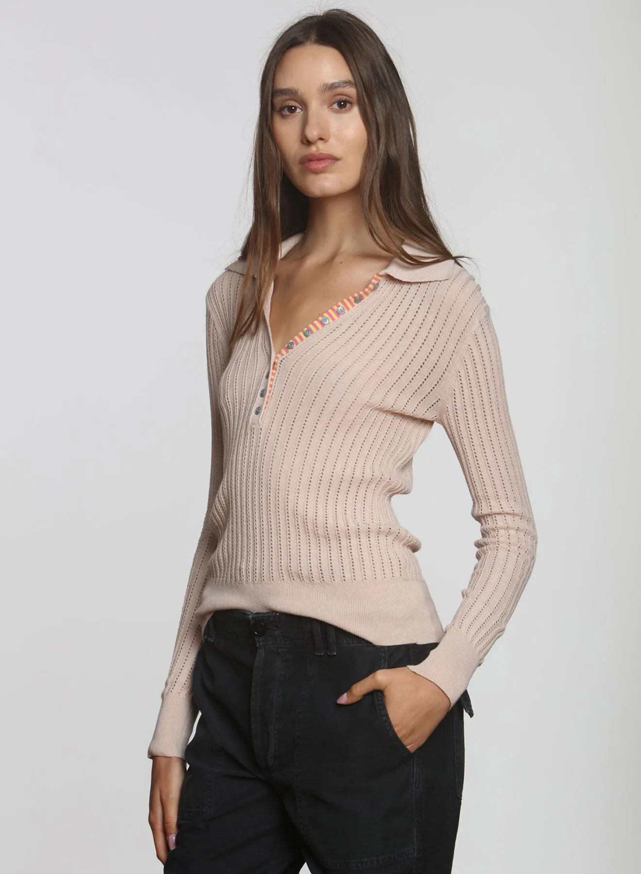 Robin Rib Polo - Nude