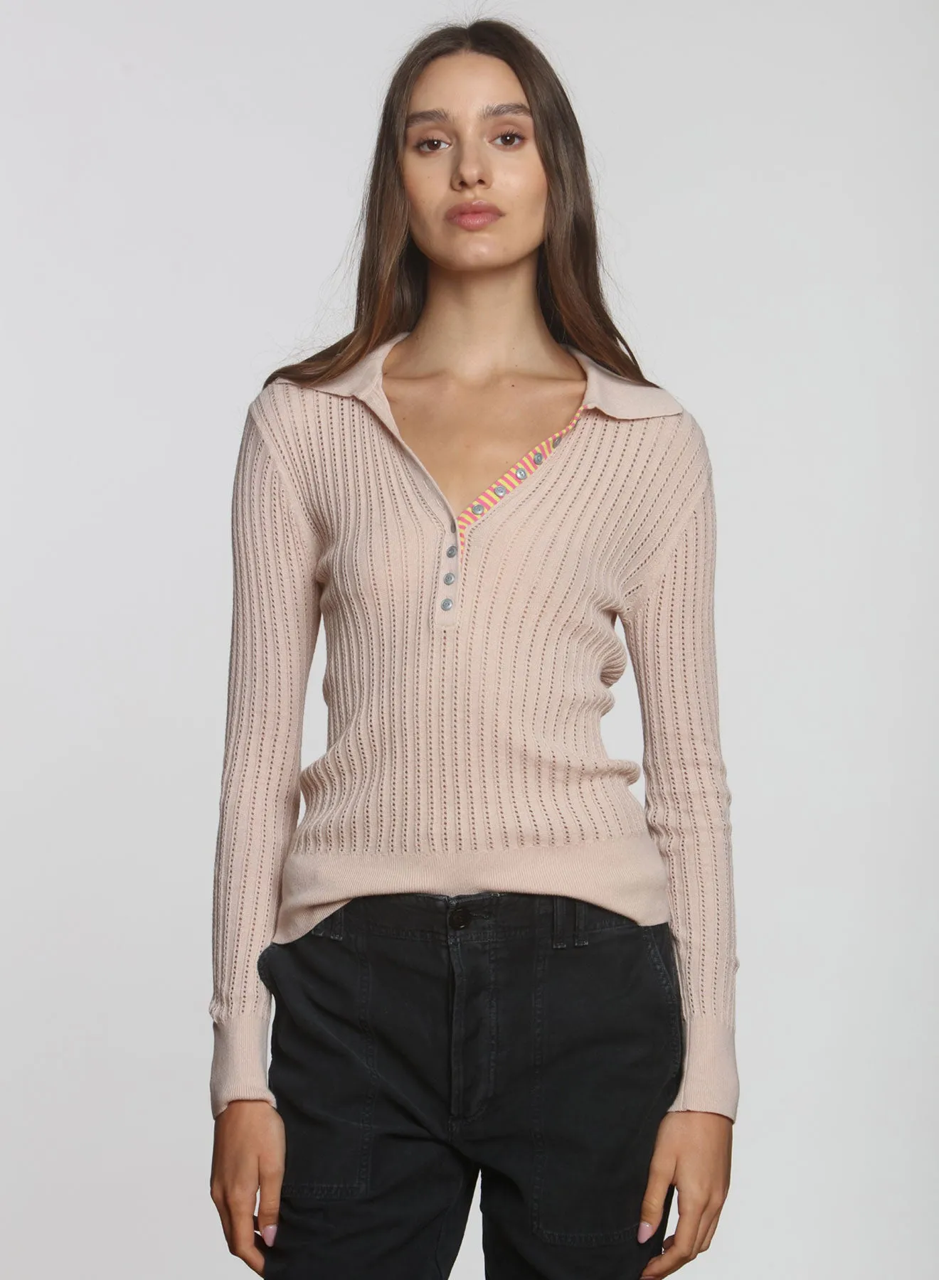 Robin Rib Polo - Nude