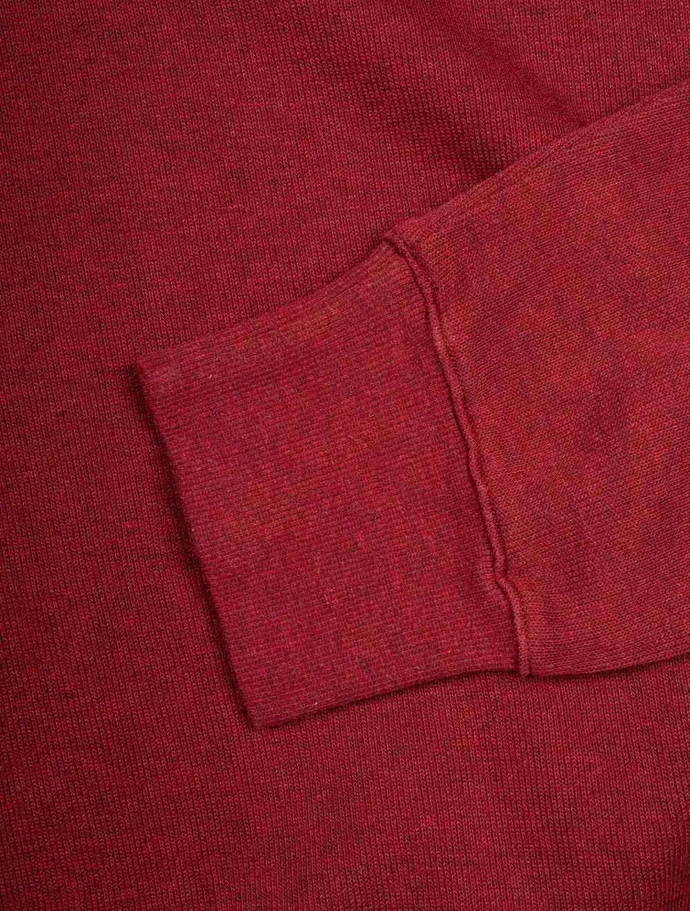 Sacker Rib Half Zip-Burgundy Melange