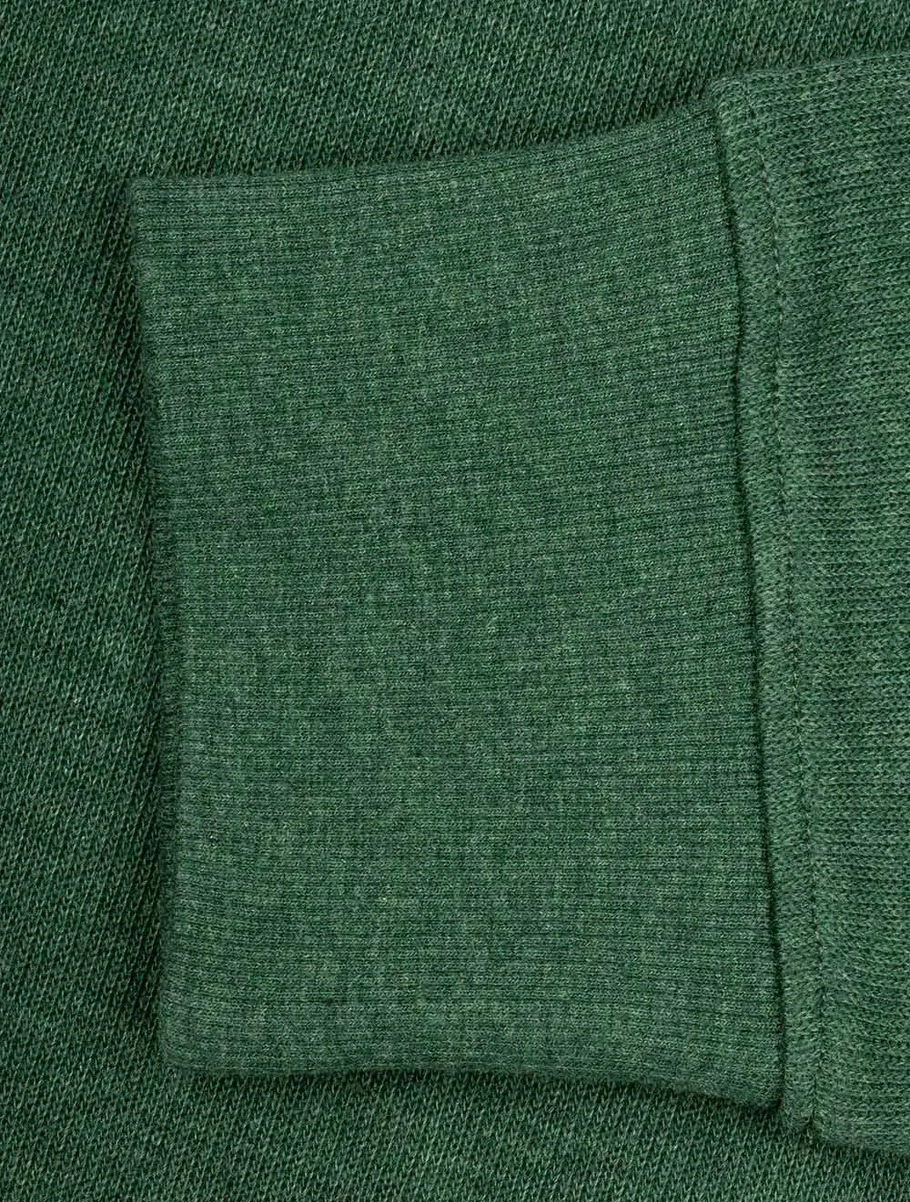 Sacker Rib Half Zip Forest Green Mel