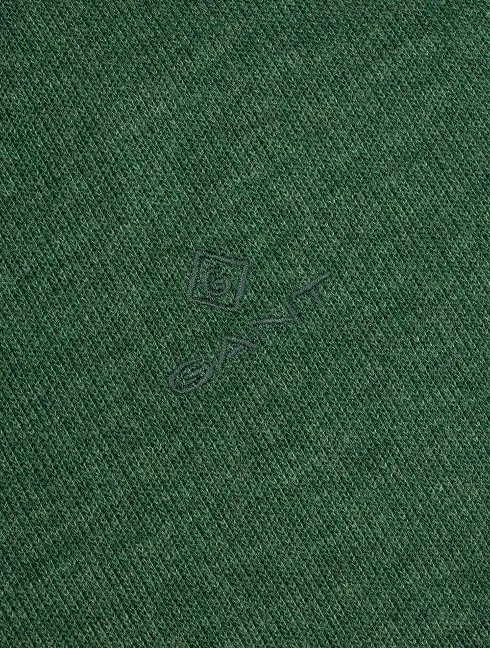 Sacker Rib Half Zip Forest Green Mel