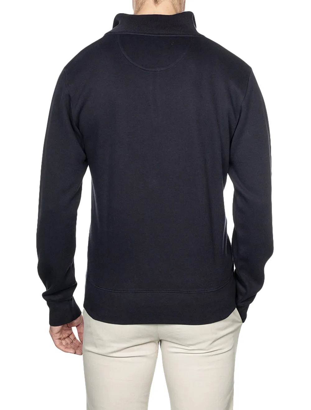 Sacker Rib Half Zip Navy