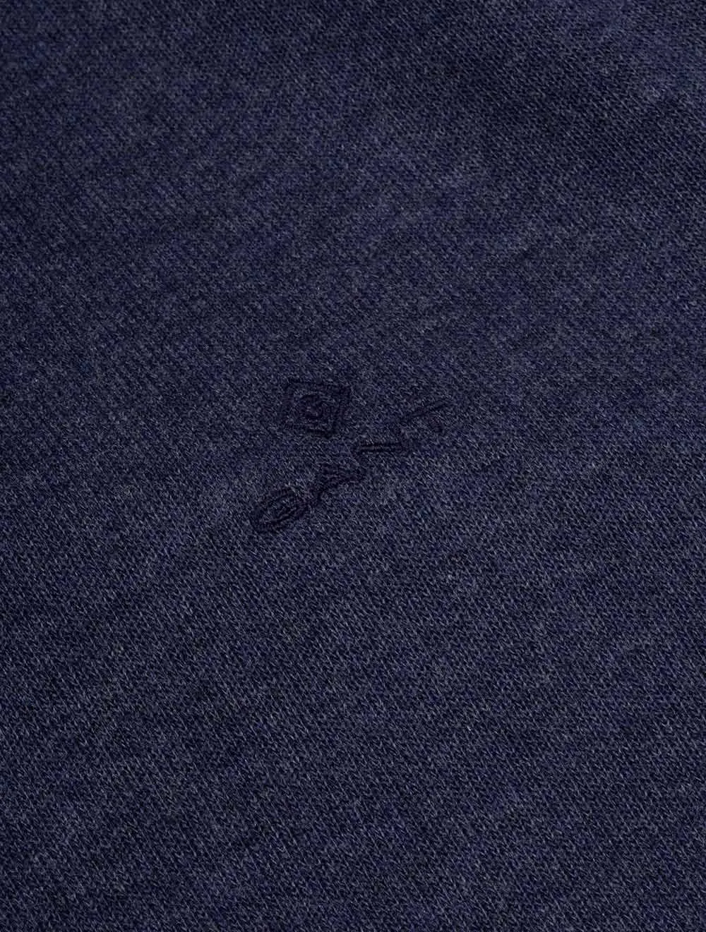 Sacker Rib Half-Zip Sweatshirt Dark Indigo Melange