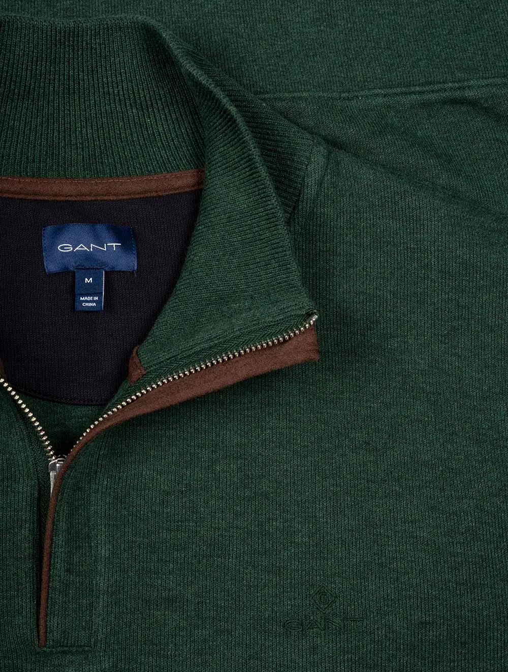 Sacker Rib Half-Zip Sweatshirt Tartan Green Mel