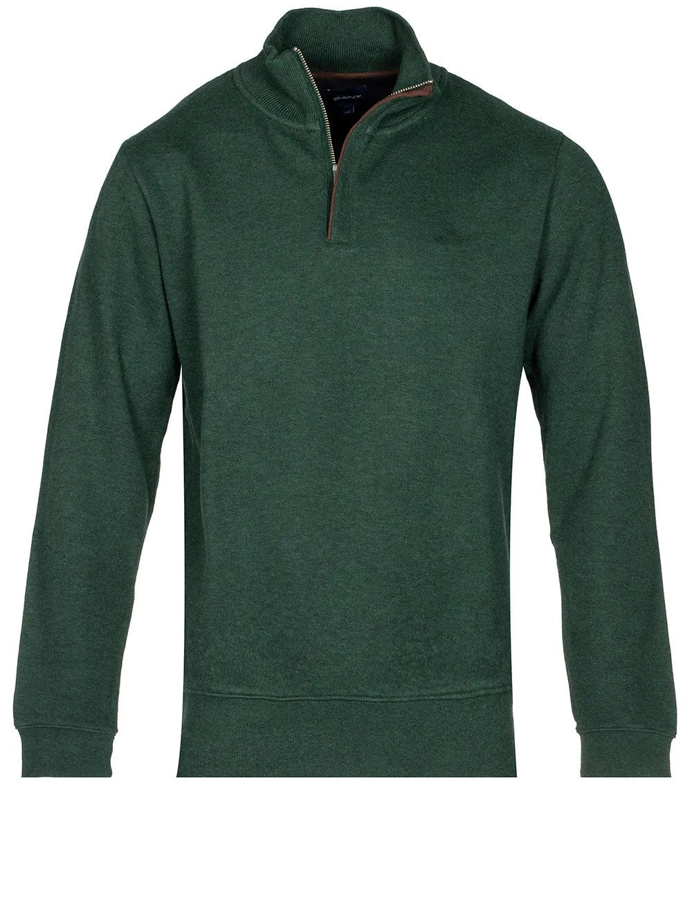 Sacker Rib Half-Zip Sweatshirt Tartan Green Mel