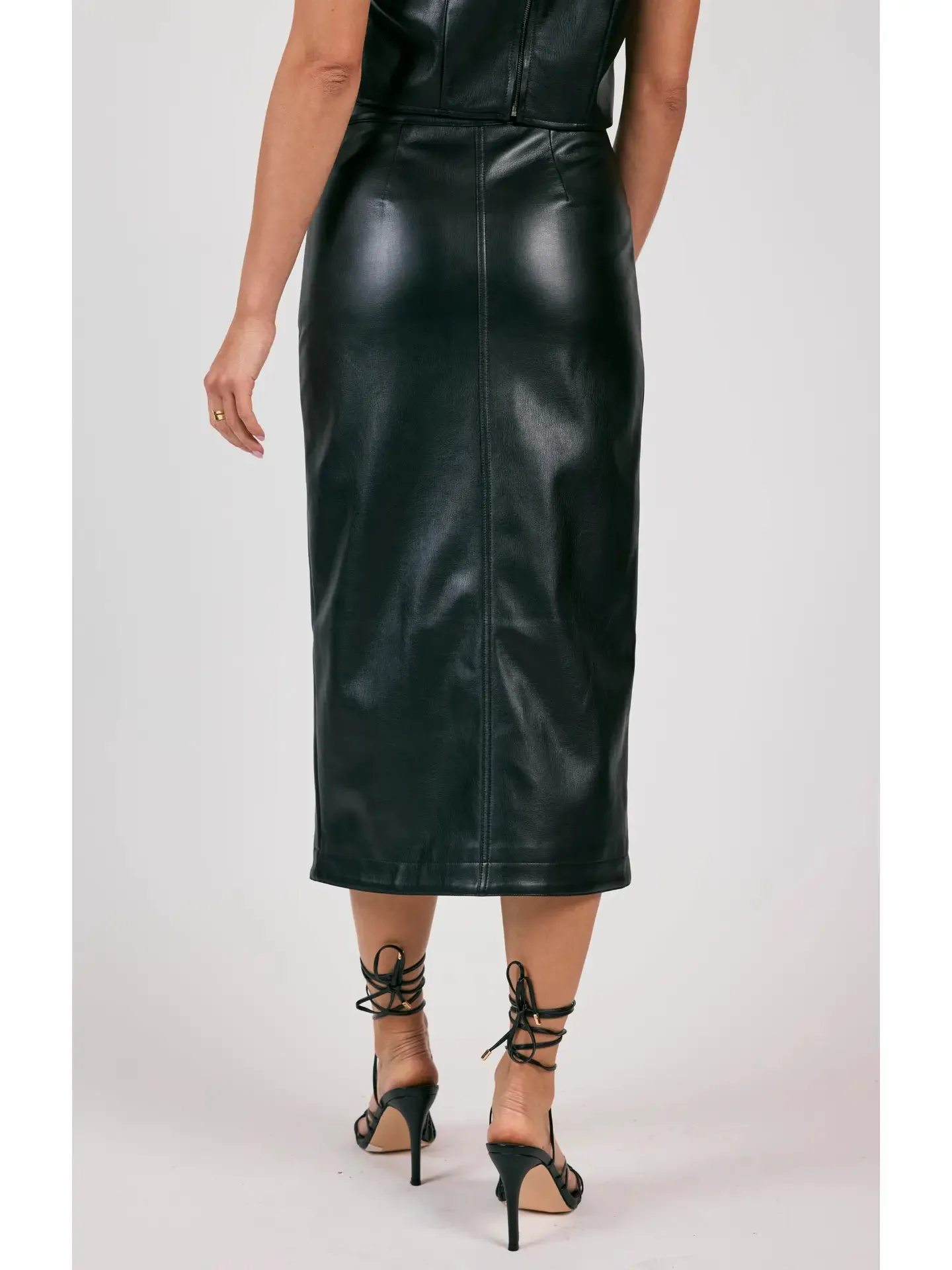 Sage the Label New Era Faux Leather Maxi Skirt