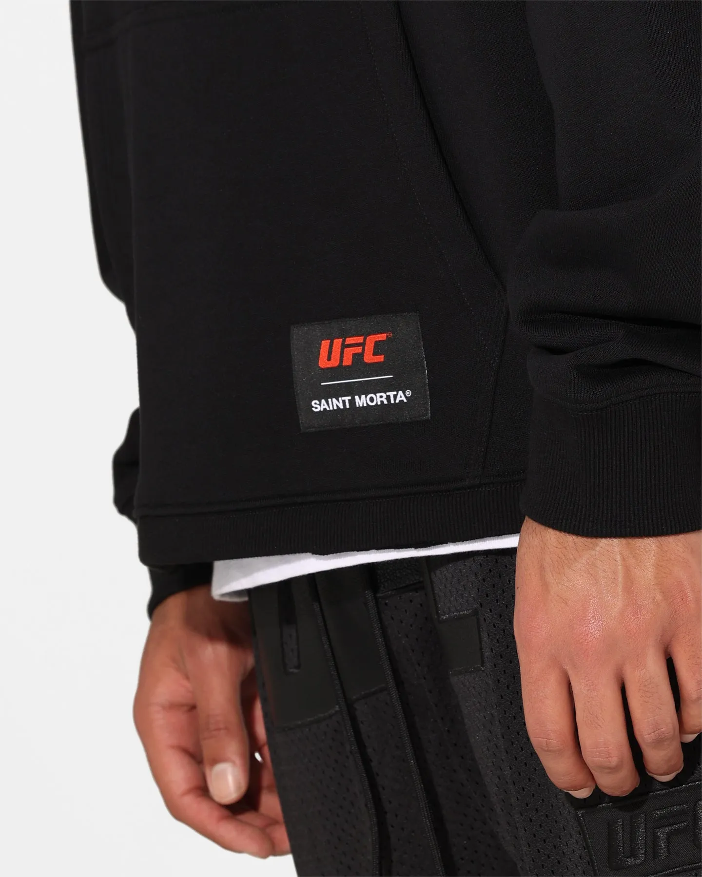 Saint Morta X UFC Boxy Premium Hoodie Black/Black