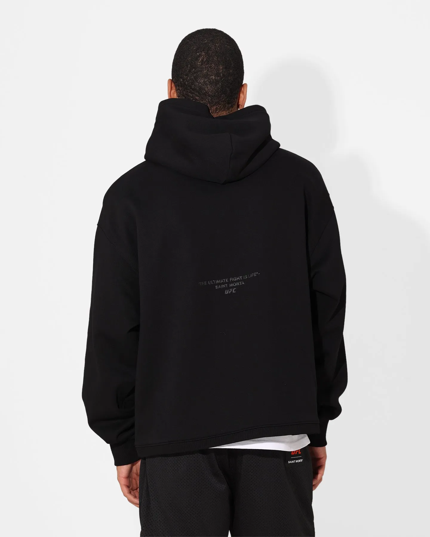 Saint Morta X UFC Boxy Premium Hoodie Black/Black