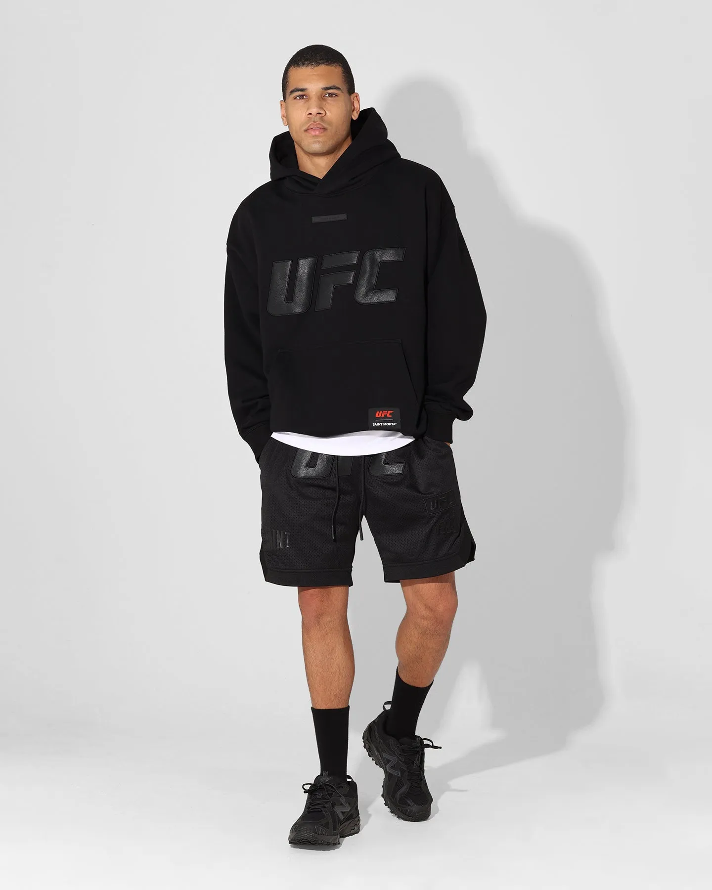 Saint Morta X UFC Boxy Premium Hoodie Black/Black