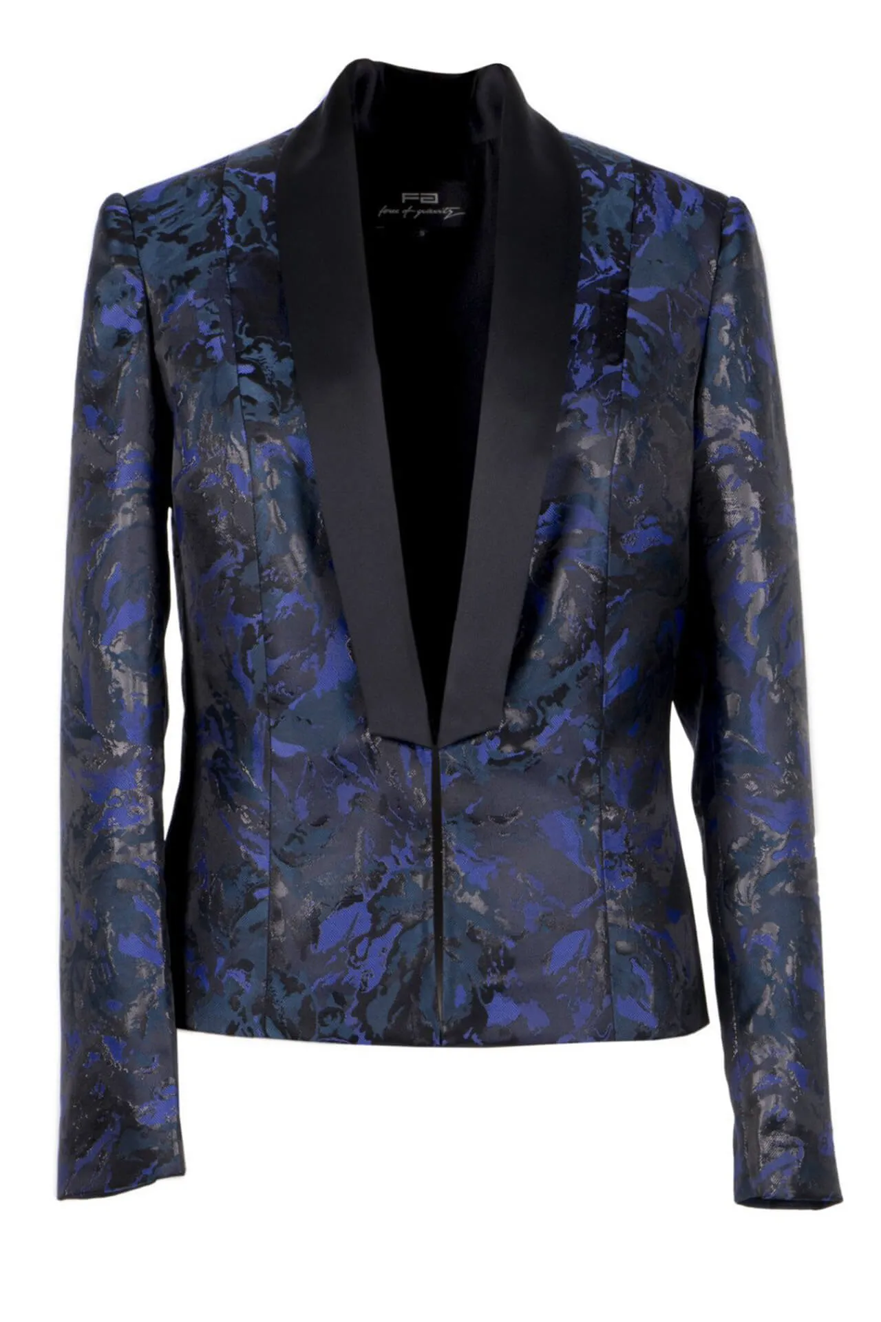 Satin-trimmed evening jacket