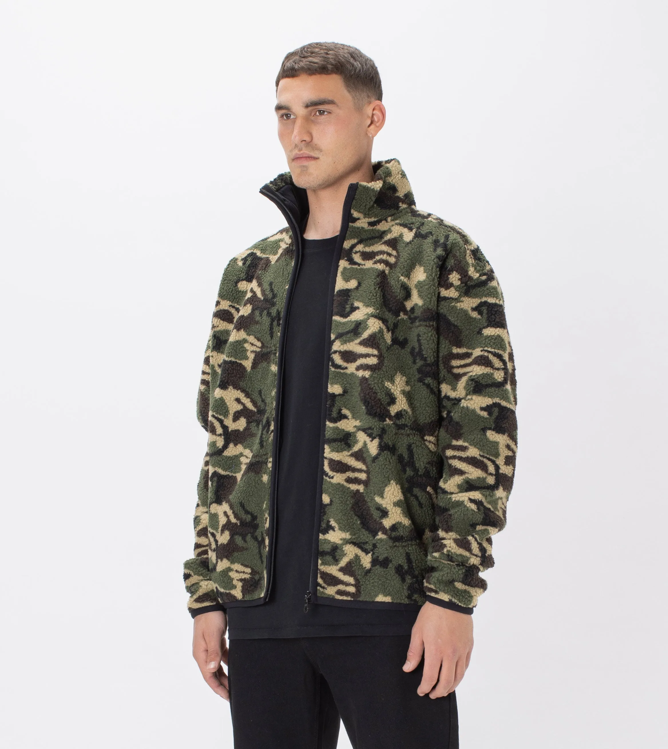 Shearling Track Jacket Dk Camo